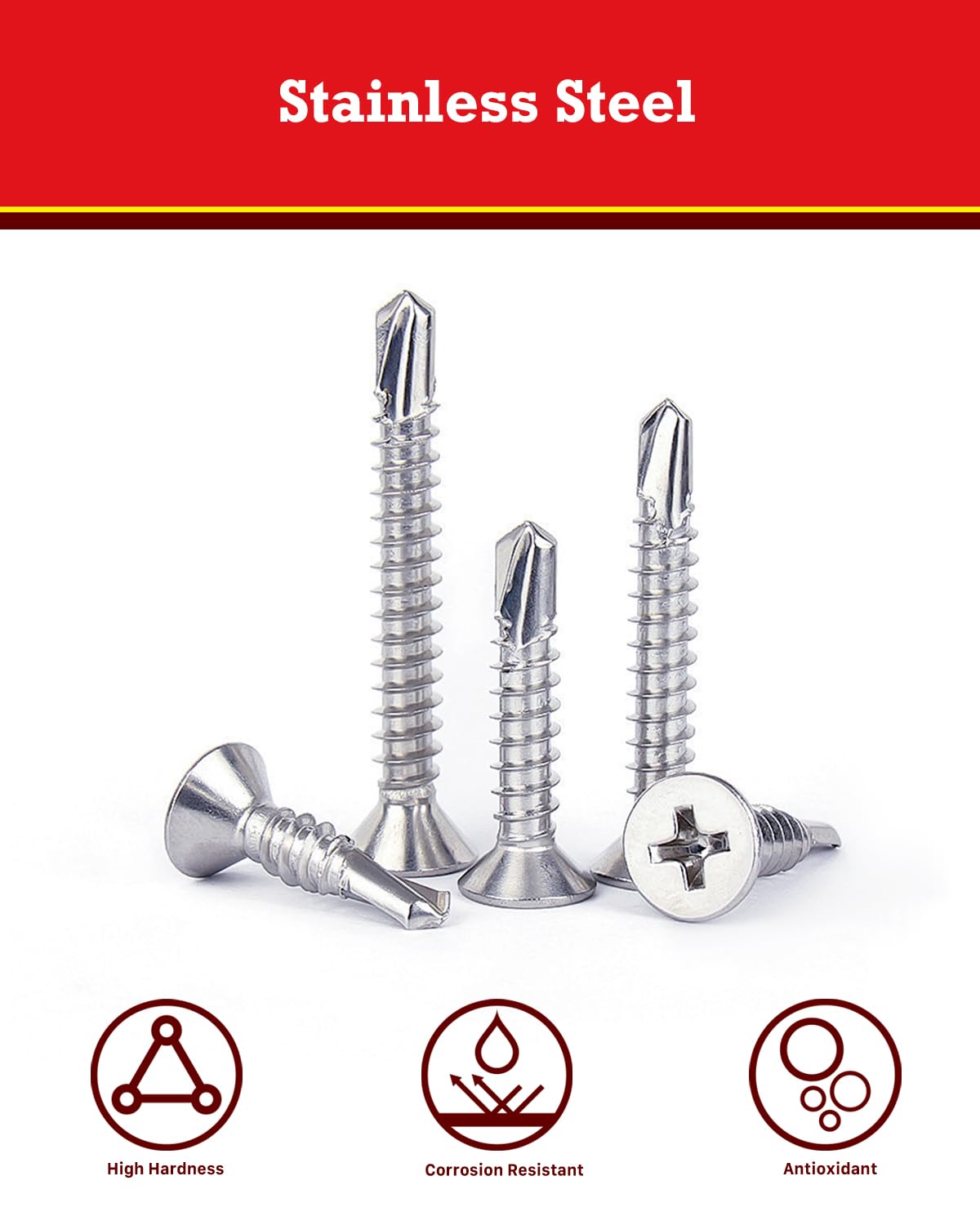 280 Sheet Metal Screws - Stainless Steel Self Tapping -4