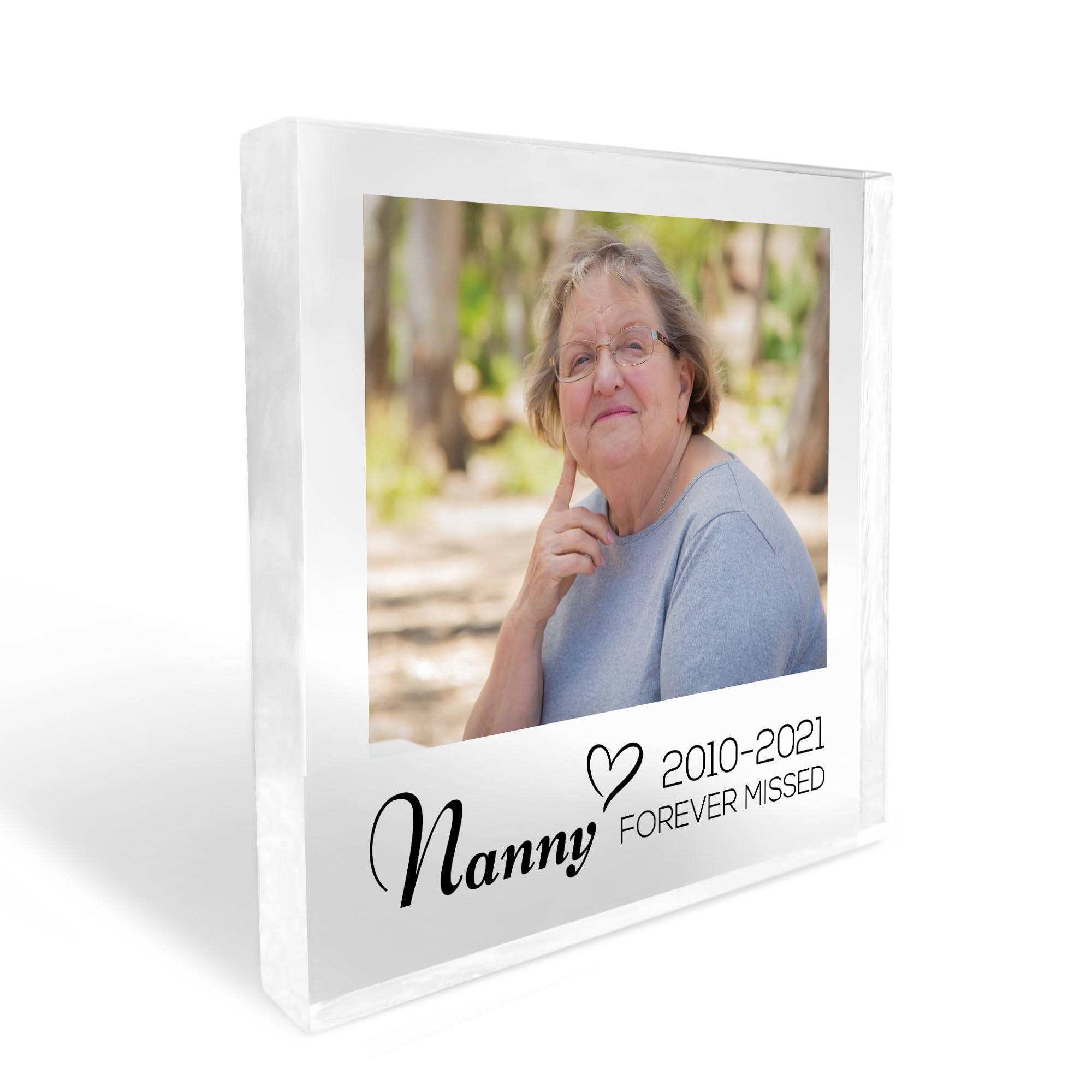 Red Ocean Personalised Memorial Plaque For Mum Dad Nan Nanny Granny Grandma Grandad, Photo Plaque, Memorial Gift, In Memory Gift, Remembrance Gift For Family Keepsake