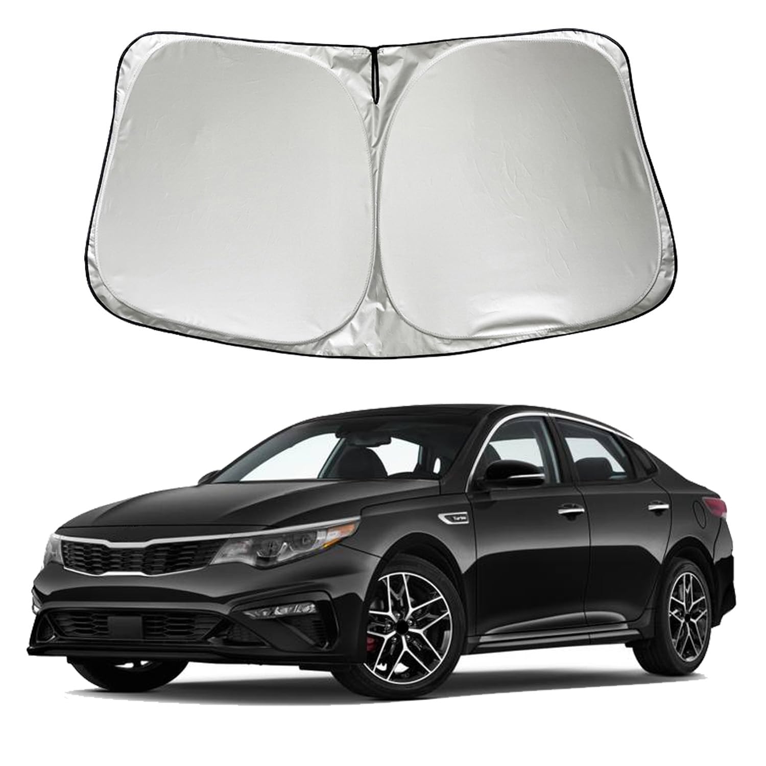 SZYUCHEN Car Windshield Sun Shade Sunshade Compatible with Kia Optima 2016-2020 Accessories, Foldable Car Front Window Sun Shield Visor