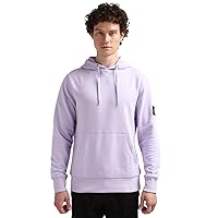 Calvin Klein Jeans Felpa Uomo Badge con Cappuccio, Viola (Pastel Lilac)