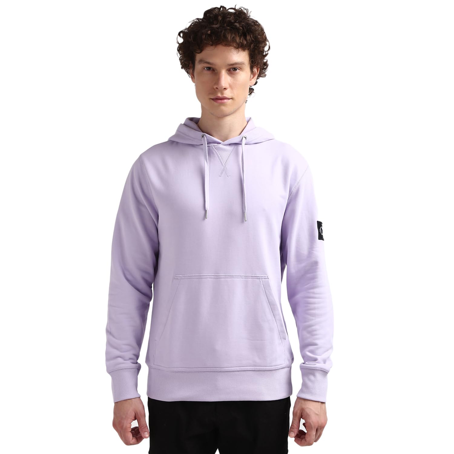Calvin Klein Men's Badge Hoodie, Purple (Pastel Lilac), XS