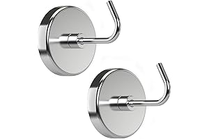 Chrome Hook, 2-Pack: The Unparalleled Extra-Strength Magnetic Picture Hanger