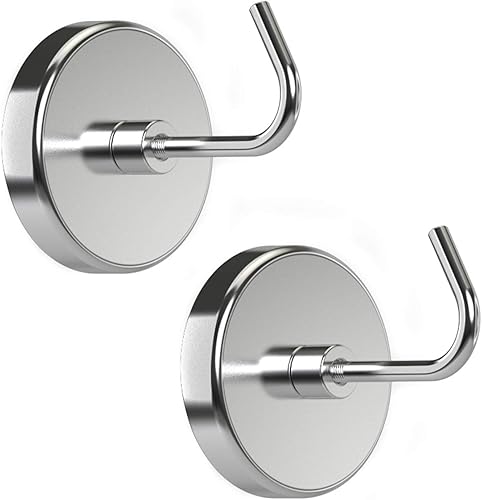 Extra-Strong Set Magnetic Hooks, 2pc, Chrome, 2 Count