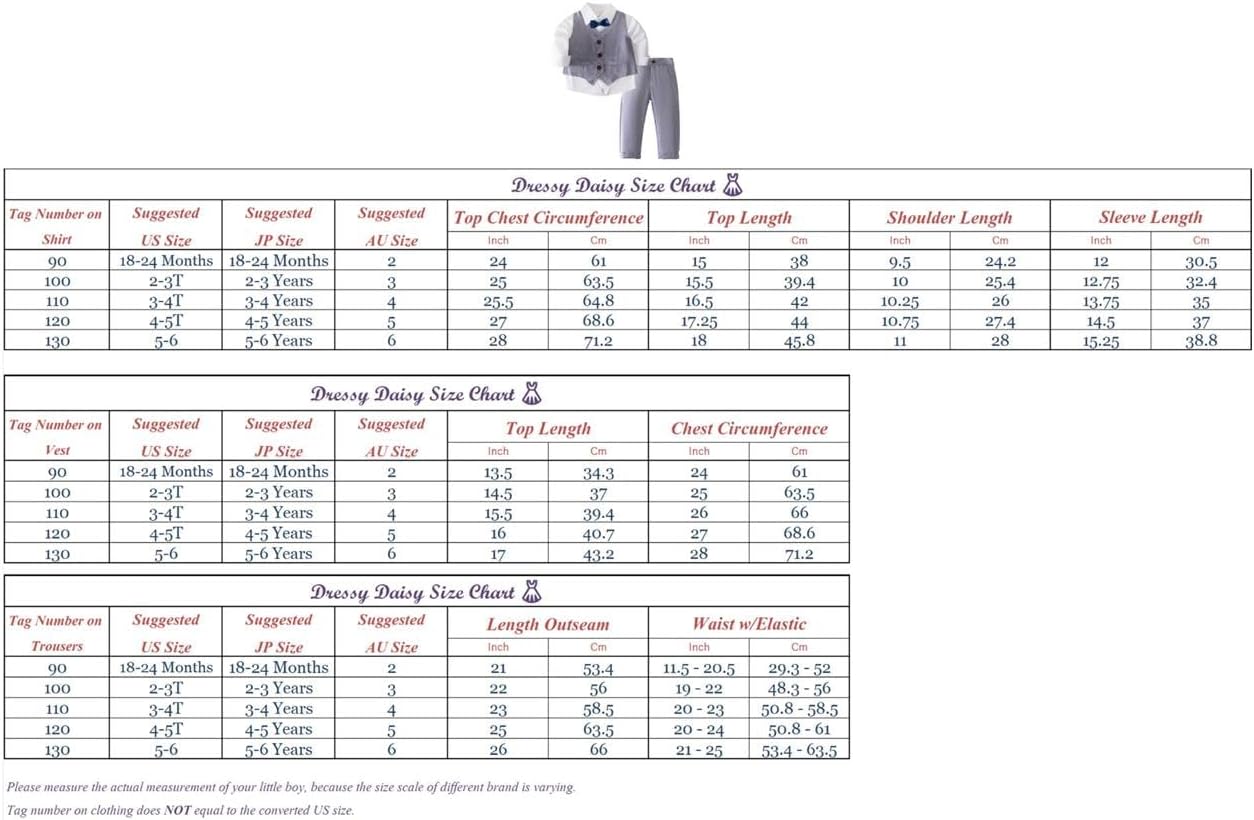 Dressy Daisy Baby Toddler Boy Formal Vest Suit Set Gentleman Wedding Outfits with Bow Tie, Gray