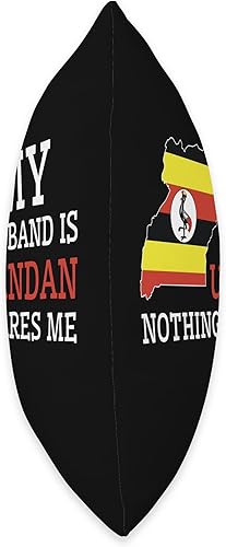 Miniatura 2 de Wedding & Married with Ugandan Designs Almohada con diseño de bandera ugandesa Nothing Scares Me Wife Husband Uganda Pride (16 x 16 pulgadas),