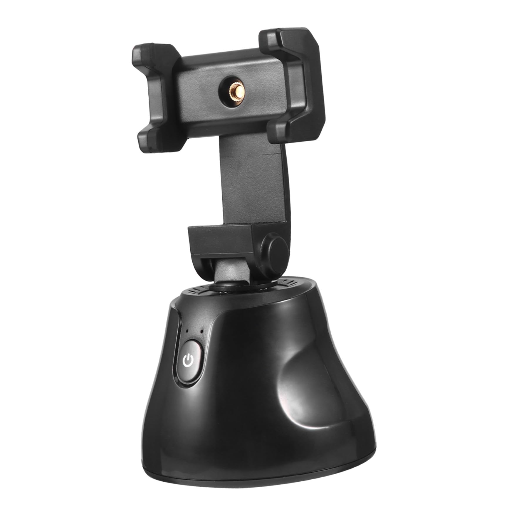 HOMSFOU Supporto per Telefono Smart Phone Stand 360° Nero Plastico | Riconoscimento Facciale, ai Composition e Consumo Ultra-basso, Confezione da 3 Pezzi