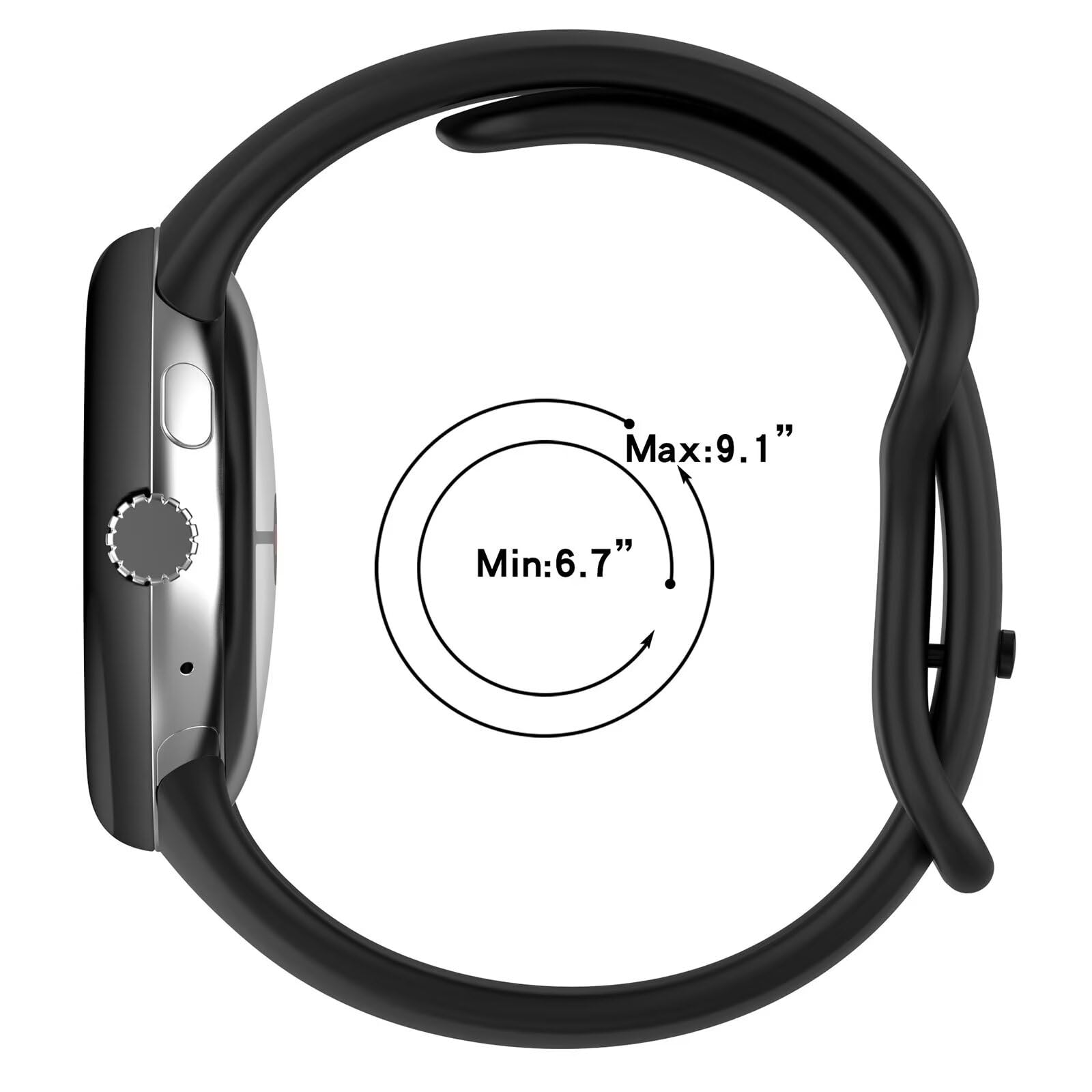 TingYR Strap Compatible with Google Pixel Watch 3 45mm, Convenient, Slim - Image 4