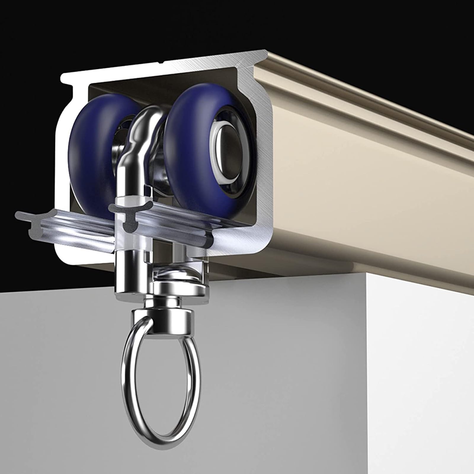 Sistema di scorrimento flessibile a soffitto MounteTrack per dritto e baia, lunghezza personalizzabile, ideale per divisori e facile installazione