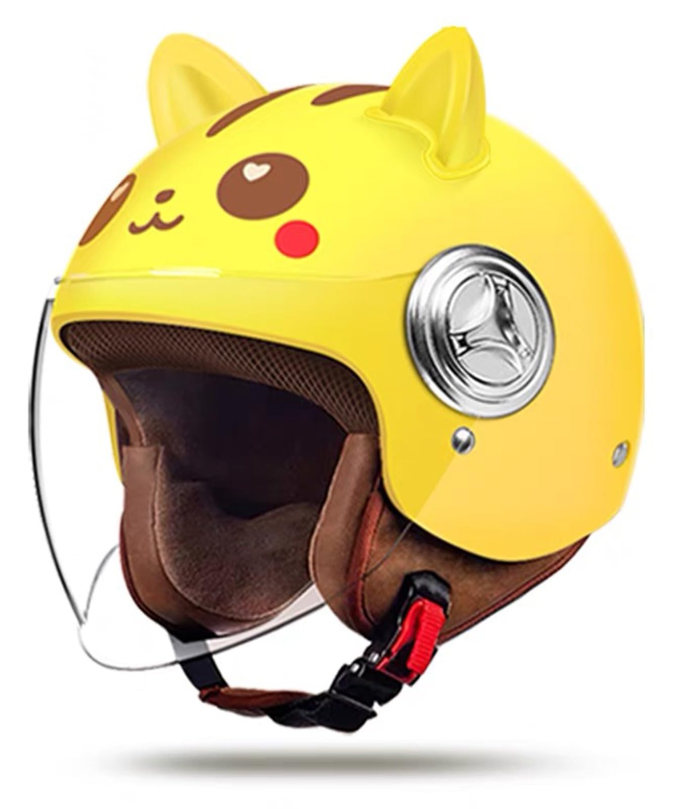 Demi-Casque Moto Enfant 2-14 Ans ECE Approuvé - Casque Ouvert Rétro 46-54cm