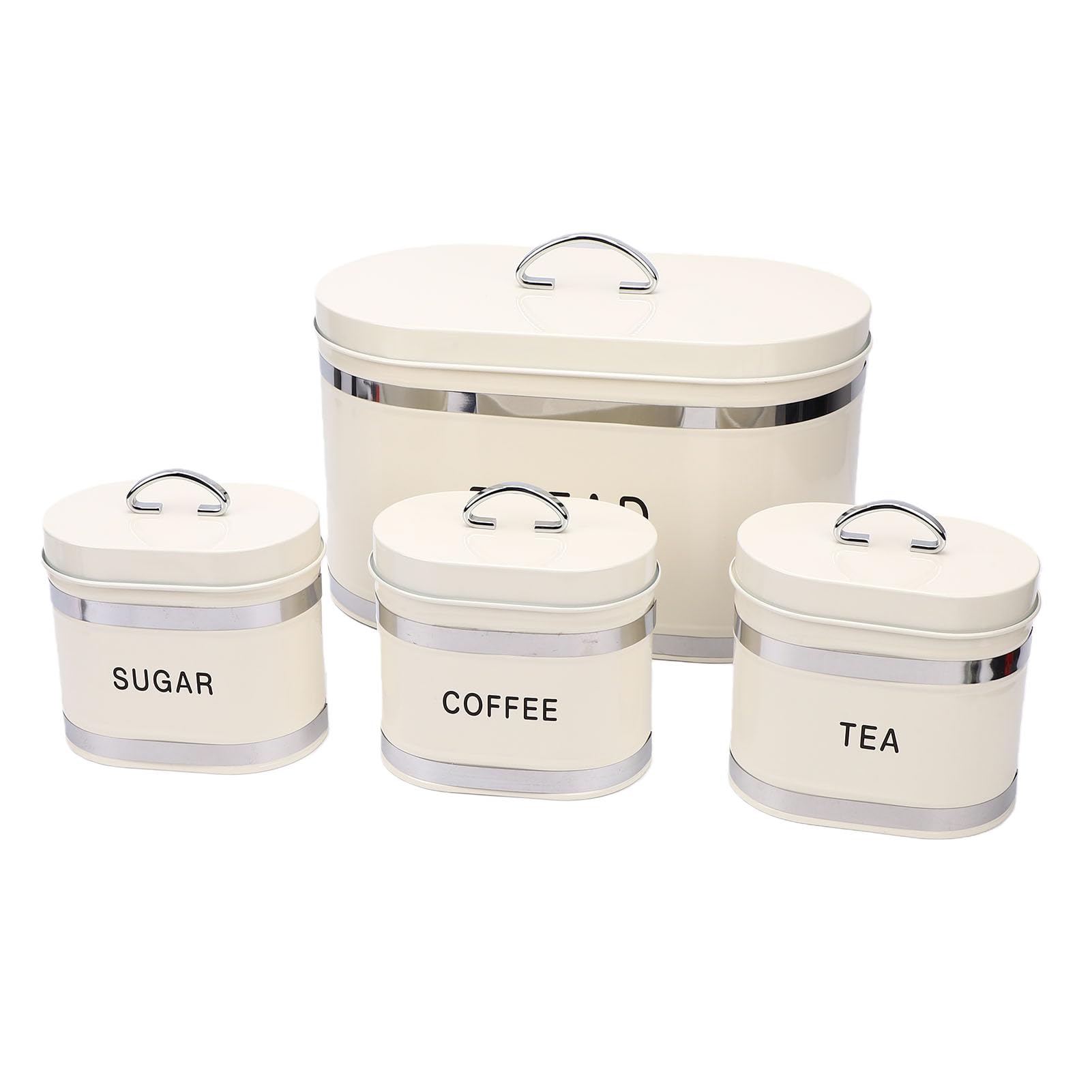 Tangxi Set di Contenitori Robusti per la Scatola del Pane, Coperchi Ermetici in Materiale Premium, Soluzione di Conservazione Efficiente per Cuochi e Panettieri (WHITE)
