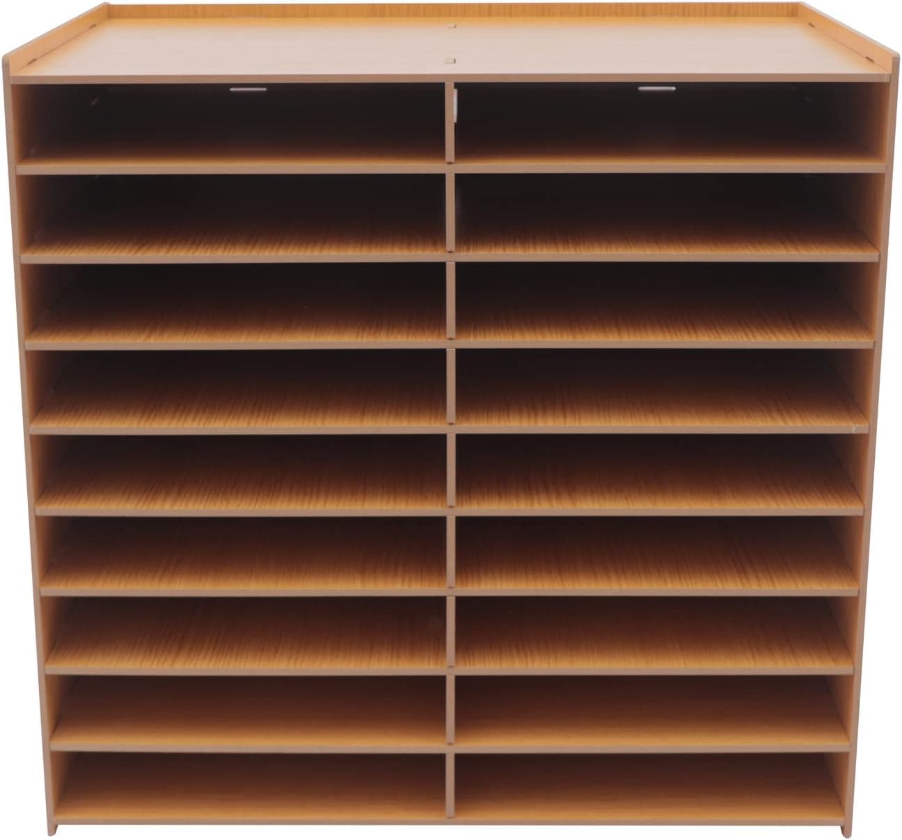 18 Slots 9 Tier Desktop Paper Mail Sorter Wood Office File