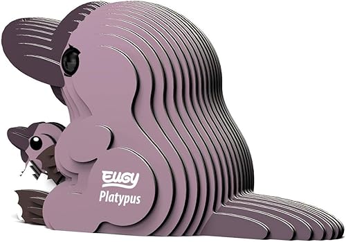 Miniatura 4 de Eugy Platypus - Rompecabezas 3D, 21 piezas, ecológico, juguetes educativos para niños, niñas y niños a partir de 6 años