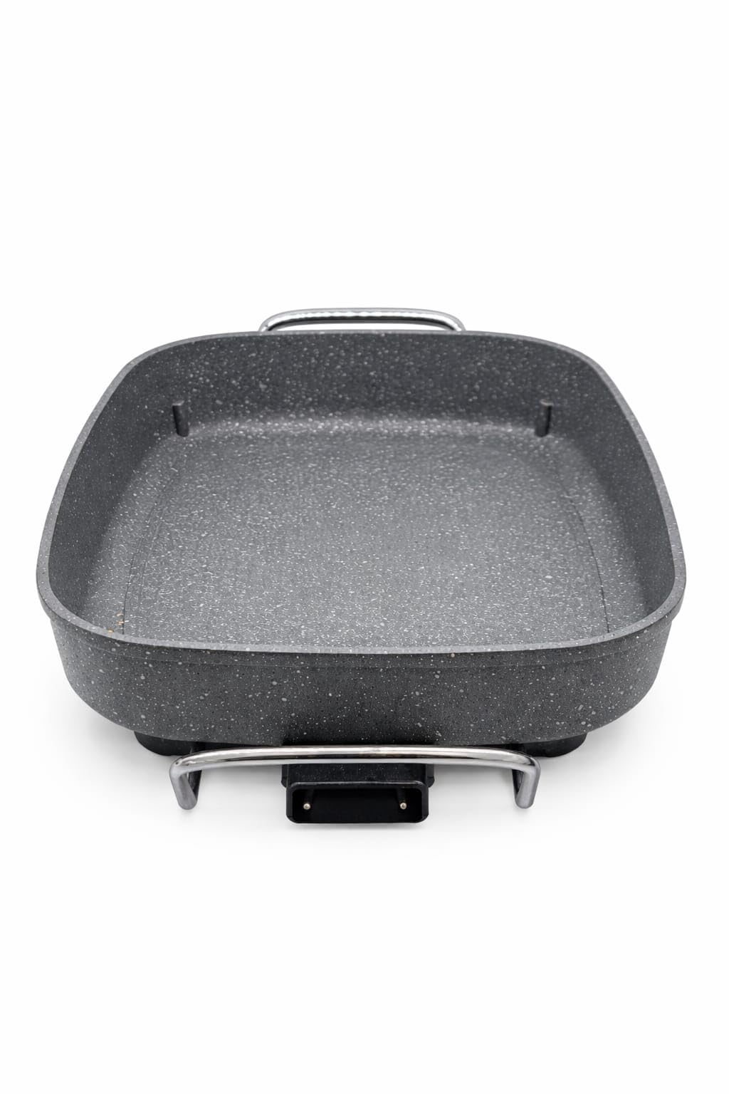 Poêle marmite électrique avec couvercle 6L PIZZAPAN Hot Pot thermostatique, couvercle en verre & volume XXL avec revêtement antiadhésif - parfait pour paella, braisage & wok 1500W Effet Granite