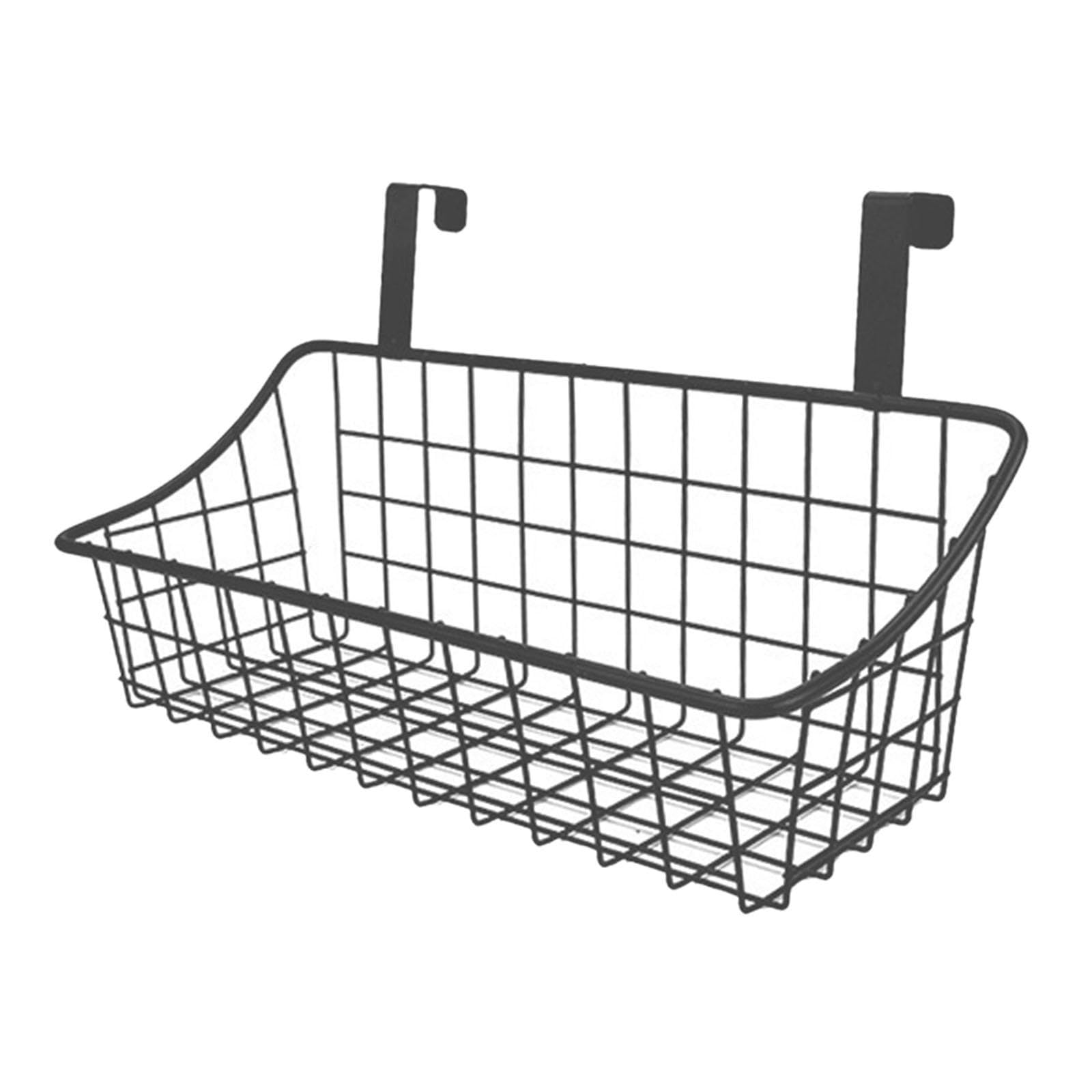 Cesta de pared colgante de alambre de metal – Recipiente multiusos para dormitorio y hogar y funcional, 10 x 10 x 25 cm, ahorro de espacio