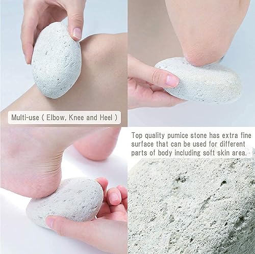Miniatura 9 de Piedra pómez, natural fabricada en Japón Forma ergonómica, textura extrafina, removedor de callos de piel dura y agrietada para hombres, mujeres,