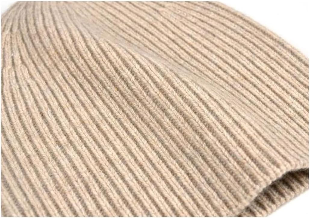 Women's Basic Style Solid Color Wool Warm Simple Knitted Beanie Cap Hat