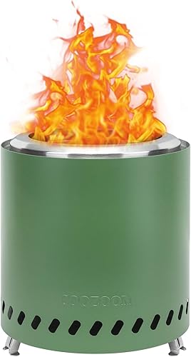 Chimenea portátil de mesa mini estufa de acero inoxidable de 8.6 pulgadas con soporte, fogata de mesa de bajo consumo de humo alimentado por pellets