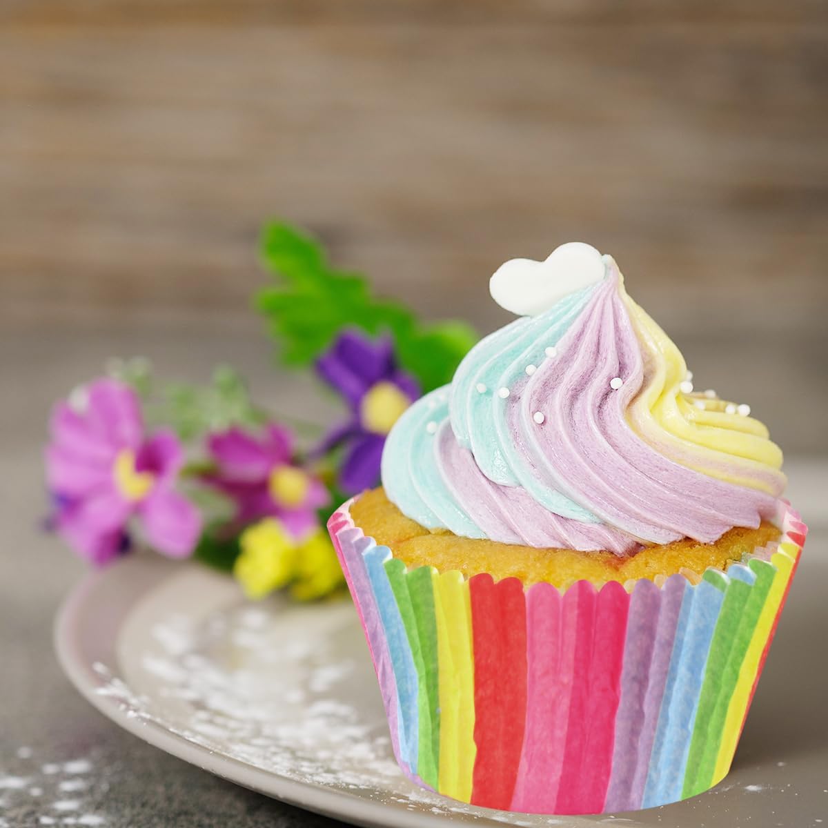 100 pezzi / set Pirottini in carta per cupcakes, muffin e dolci a tema natalizio, decorazioni e fornure per feste di Natale, gadget per feste di Natale, fornure per feste di Natale