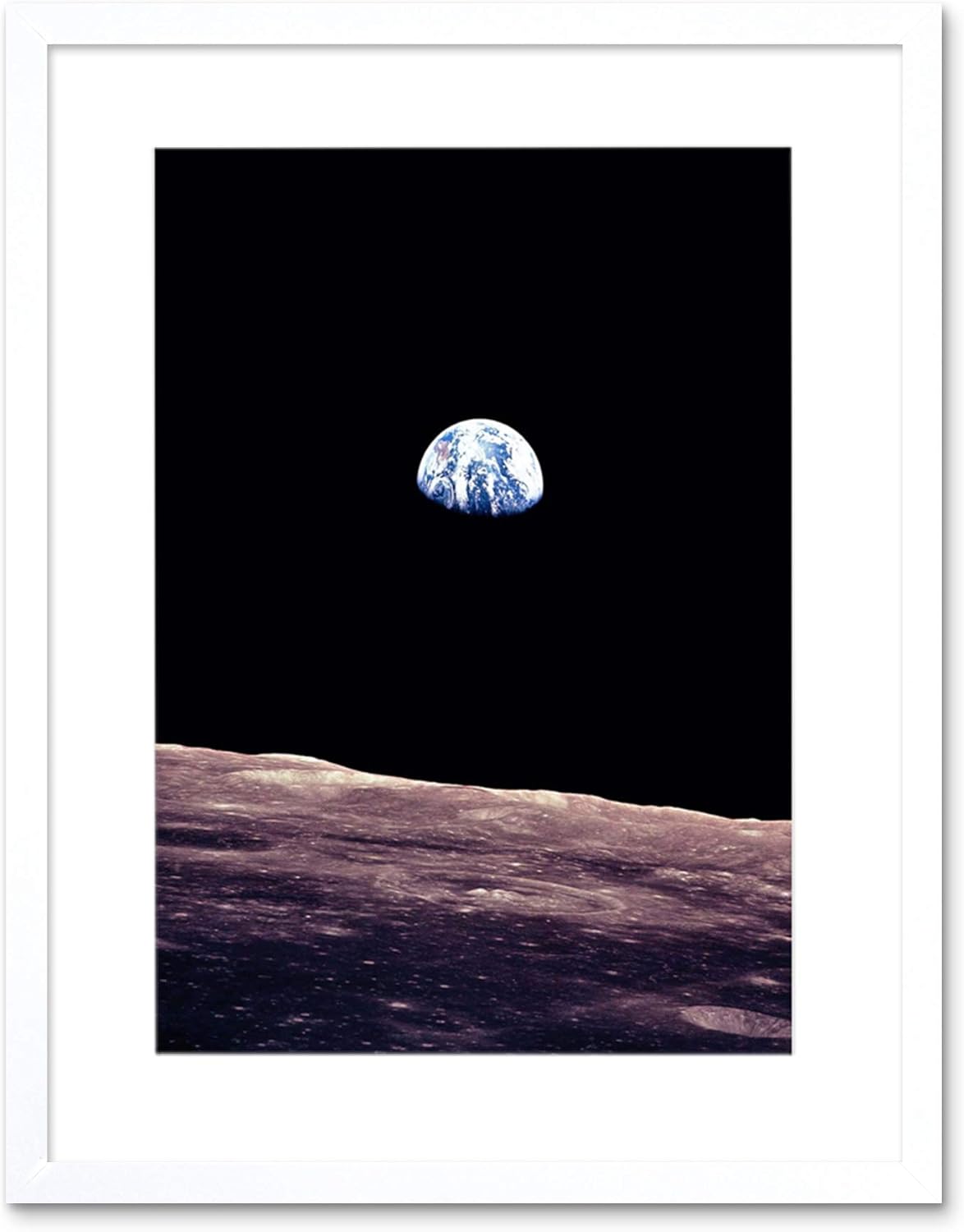 The Art Stop Space Photo Planet Earth Lunar Surface Moon Cool USA Framed Print F12X6358
