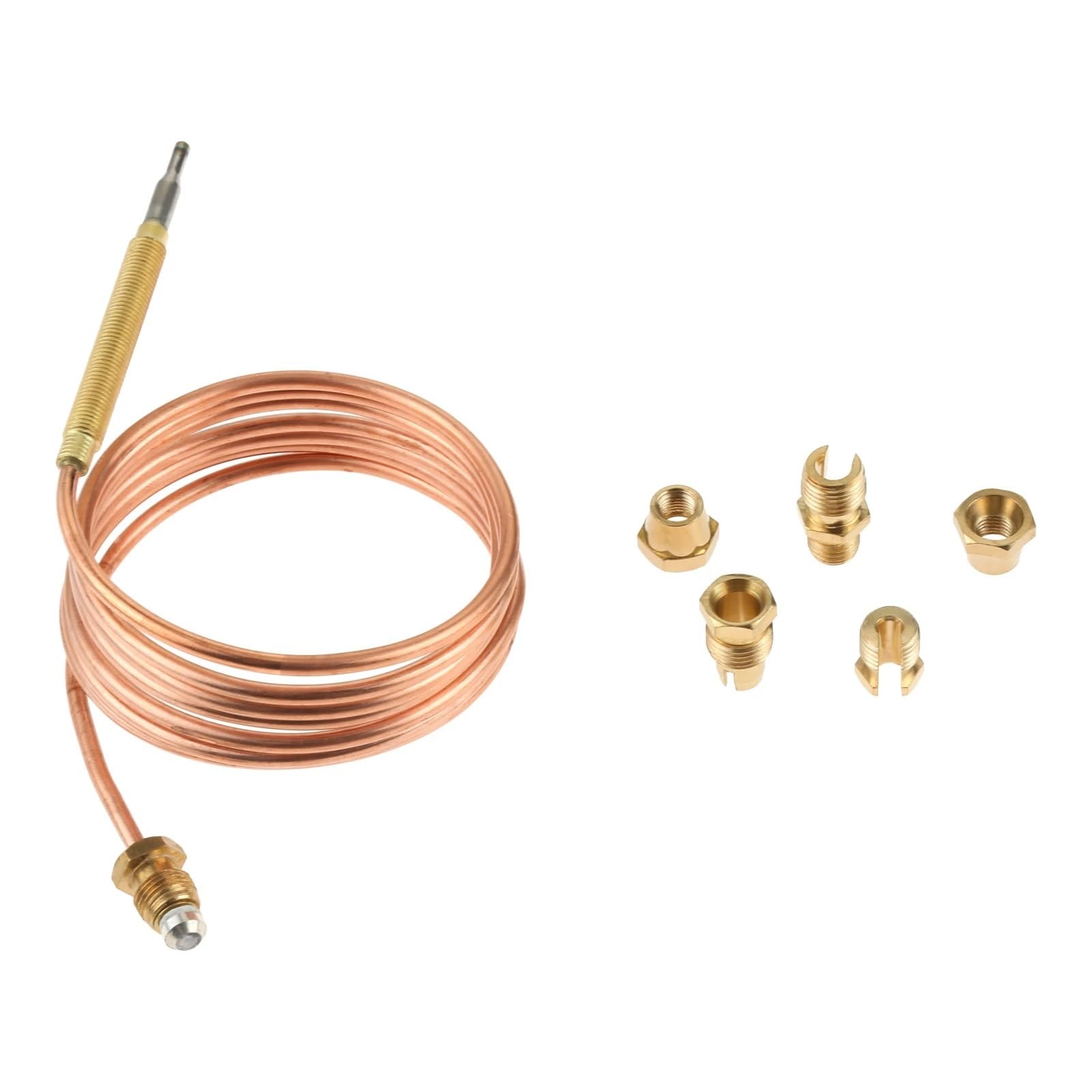 Válvula de par térmica para gas con cable de 90 cm y piezas de anclaje 7