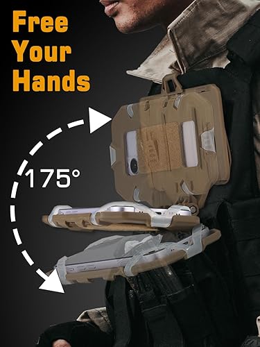 Miniatura 4 de Soporte táctico del soporte del pecho del teléfono de los accesorios del chaleco de la placa del engranaje para el tamaño de la pantalla 4.7"-6.7"
