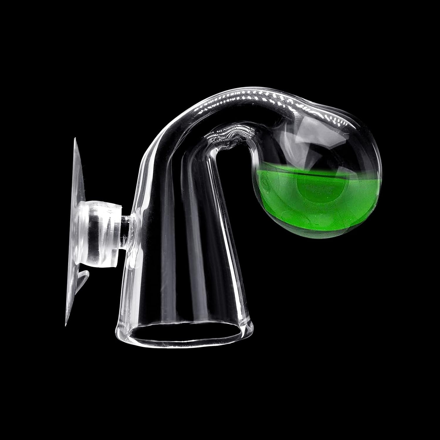 Dannisly CO2 Drop Checker Test Kit CO2 Clear Glass Capacity Monitor with Suction Cup for Aquarium Water Plant Fish Tank PH Test CO2 Kit