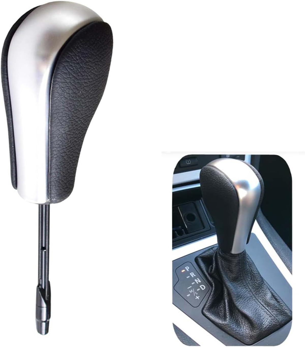 Gear Stick Car Automatic Shift Knob Lever HansBall for BMW E39 E46 E53 E60 E61 E63 E64 E83 E81 E82 E87 E90 E91 E92 E93 (Carbon Fiber-Short)