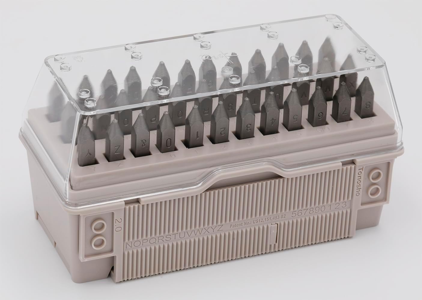 1.5mm (1/16") Letter and Number Stamp Set with Patented Alignment Tool Box and 2 Markers – A–Z & 0–9 Metal Punch Kit for Jewelry,DIY (HRC62 Steel)