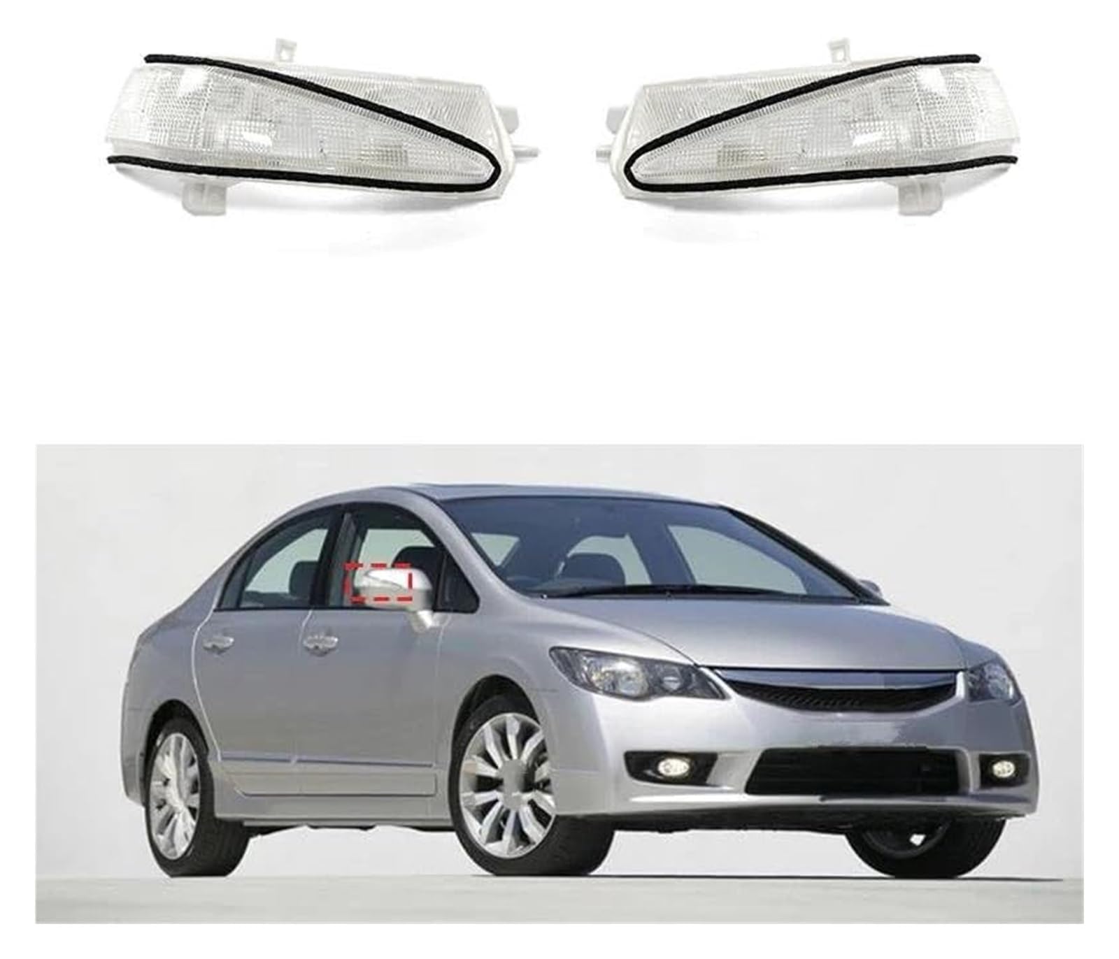 Intermitente Espejo Retrovisor Para Civic FA1 FD1 FD2 2006-2011 Luces LED Espejo Retrovisor Coche Luz Señal Giro Lateral