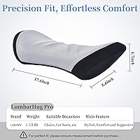 Vista 5 de Almohada de apoyo lumbar para silla de oficina - Almohada lumbar para coche - Almohada ergonómica de apoyo lumbar para cojín de apoyo de la espalda