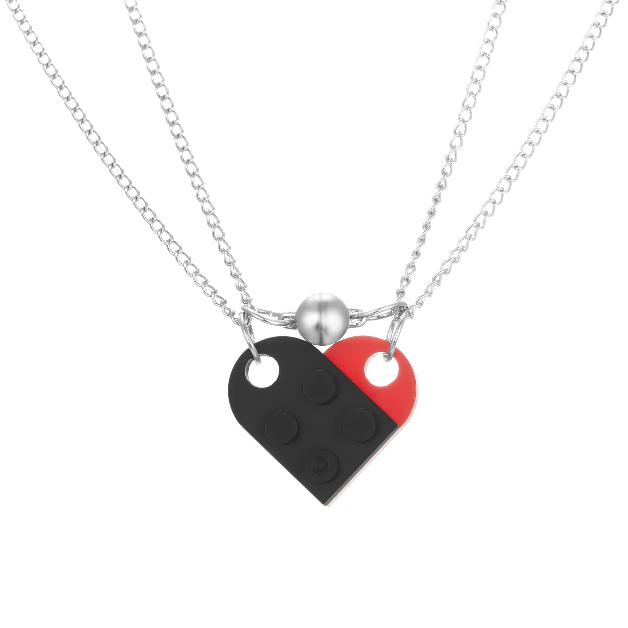 Heart Pendant Matching Lego Necklace Amazon RINHOO