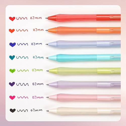 Miniatura 9 de WRITECH Bolígrafos retráctiles de tinta de gel tinta negra de 0.028in, juego de bolígrafos de punta media, punta extra suave, sin manchas,