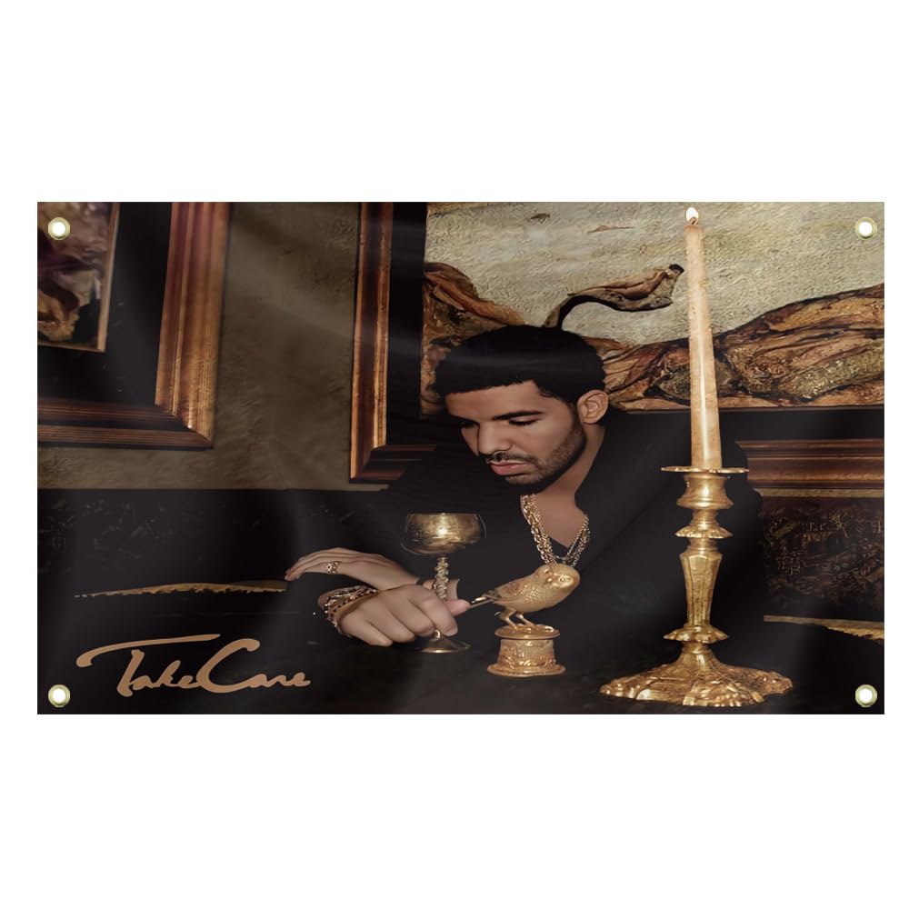 BETAM Drake Flags 3x5FT Take Care Tapestry Singer Music Album Wall Tapestries Hanging for Gifts for Outdoor Indoor Dorm Home Living Room University Dormitory Man Cave Decor