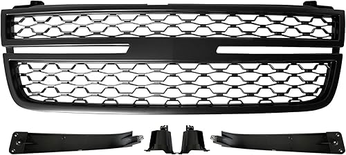 Miniatura 2 de Rejilla superior delantera compatible con Chevy Silverado 1500 2500 HD 3500 Grill 2005 2006 2007