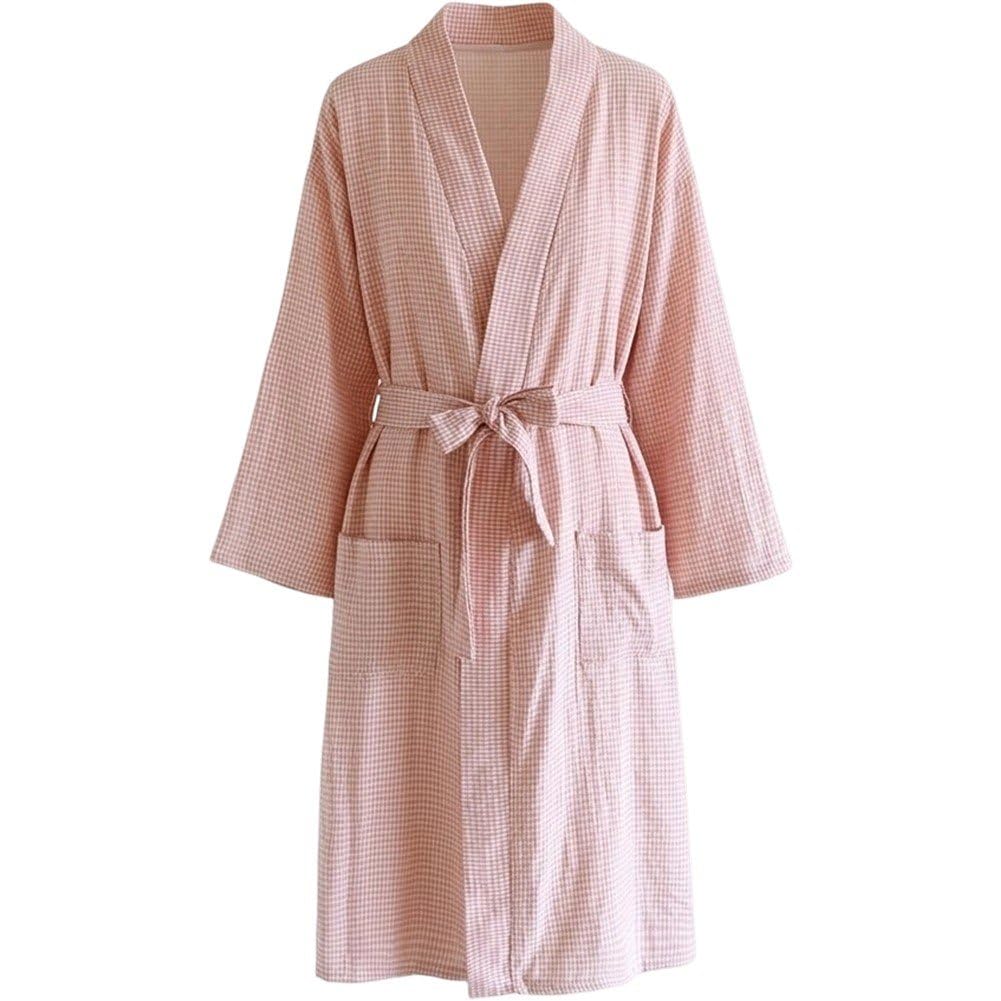 Bata de baño japonesa de gasa de algodón premium para SPA