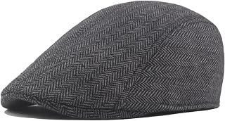 Flat Newsboy Cap Retro Outdoor Berets Caps Men Women Cabbie Casual Duckbill Fitted Hats for Driving Casual Hunting