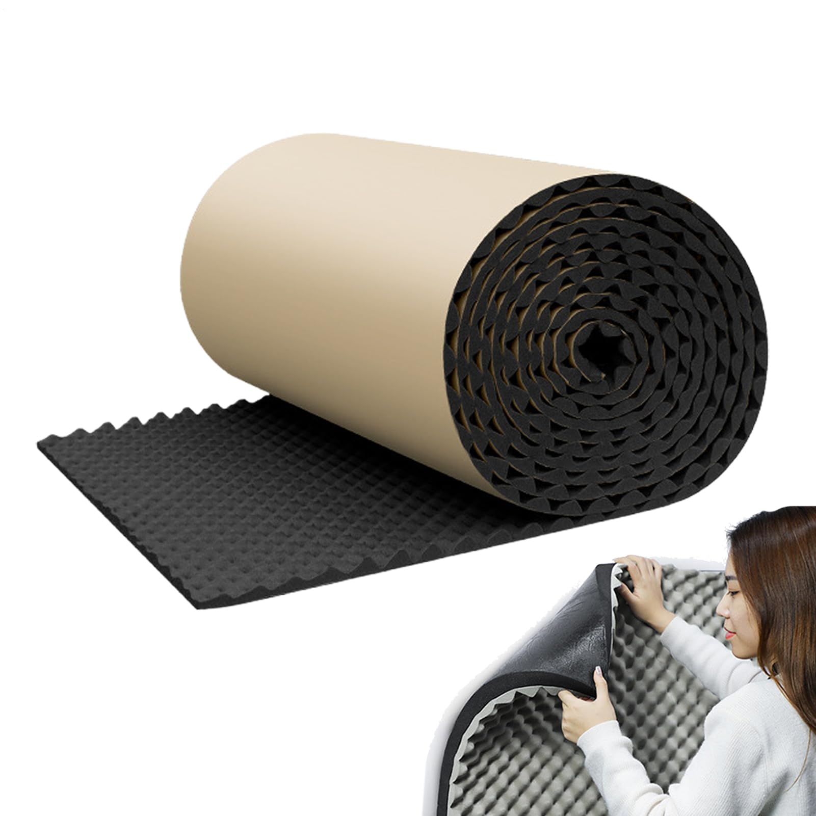 Baldosas acústicas – Vaporizador interior de la habitación, almohadilla térmica de seguridad absorbente, eliminación de vibración de aplicación automática, material autoadherente, suministro de botas