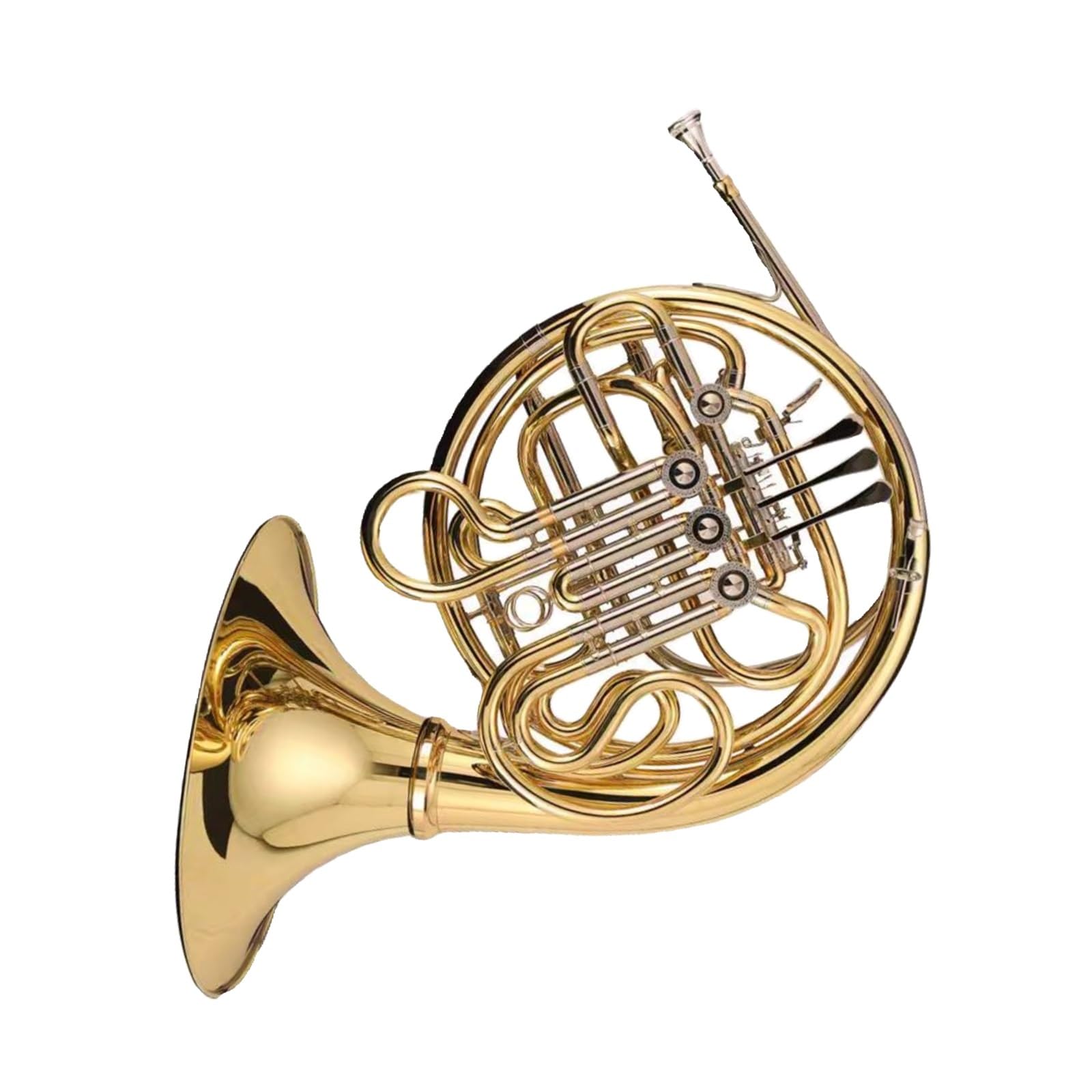 Corno Francese Strumento In Ottone Corno Francese Sib/Fa Laccato Oro Professionale Quattro Chiavi Doppia