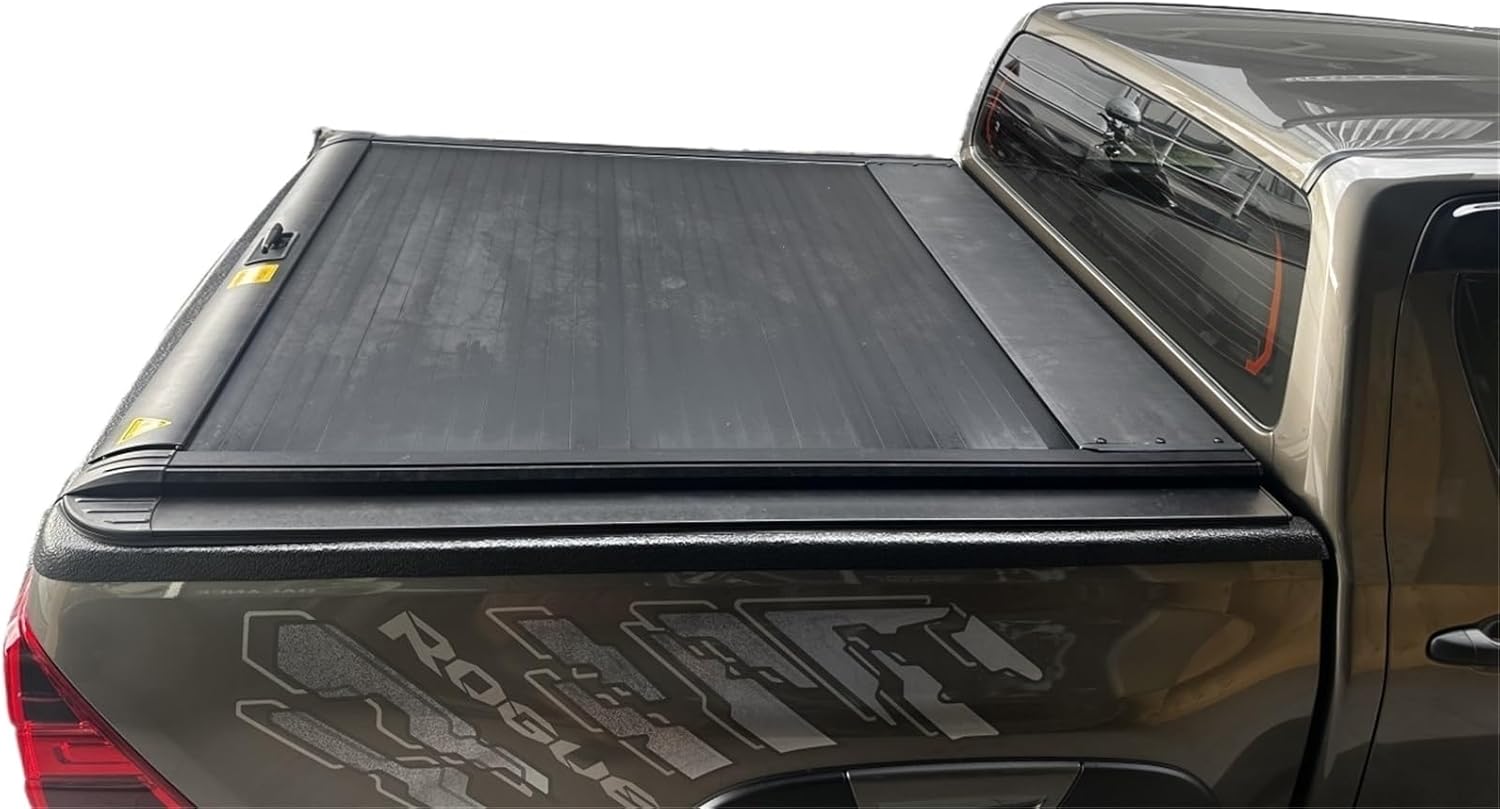 4x4 Accessories Hard Retractable Pickup Back Cover Truck Bed Tonneau Cover F150 Roller Shutter Compatible with Ford