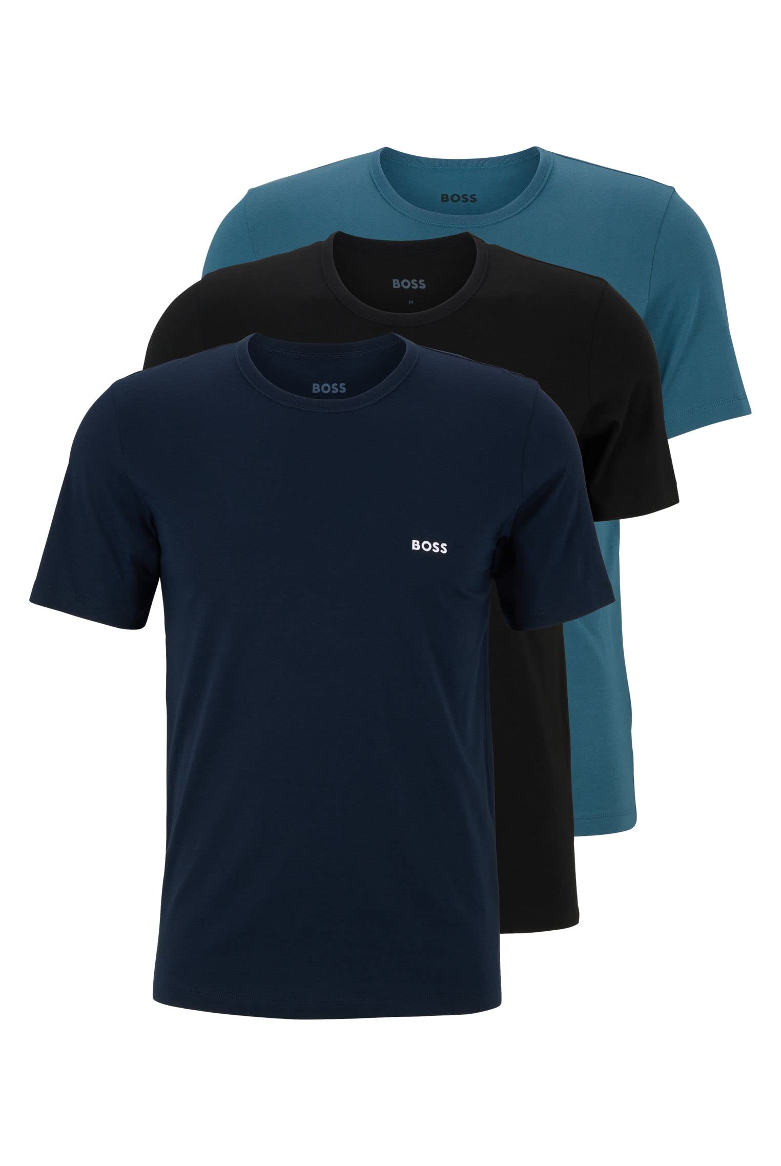 Boss Men's Open Miscellaneous972 Tshirtrn 3P Classic Three-Pack Of Underwear T-Shirts In Cotton Jersey