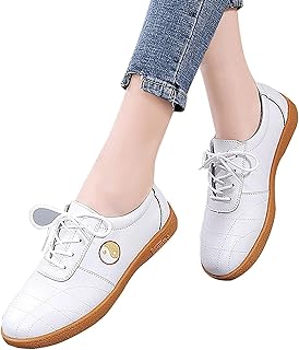 Tai Chi Shoes Martial Arts Sports Shoes Fashion Tai Chi Shoes Women Martial Arts Sneakers Taekwondo Kung Fu Shoes Beef Tendon Sole Gym Sneaker Outdoor Daily Training(Size:37 EU,Color:White)