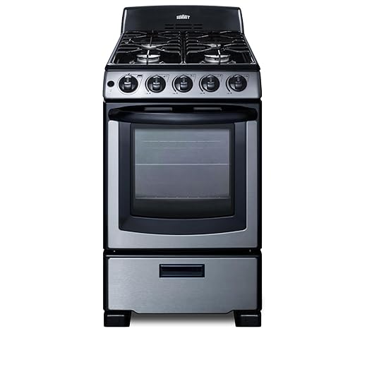 PRO201SS 20"" Gas Range with 4 Burners 2.62 cu. ft. Oven Capacity Cast Iron Grates in Stainless Steel