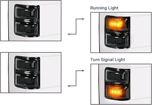 Vista 36 de HF AUTOPARTS - 2 espejos retrovisores laterales de repuesto con direccionales, LED alimentado con calor, resistentes, extensibles y plegables, un