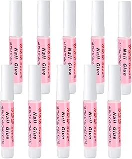 Strong Nail Glue, 10PCS Nail Glue Extra Strong, False Nail Glue For Acrylic Tips, Nail Glue For Stick On Nails Acrylic Nail Glue Long Lasting Nail Adhesive Glue for Fake Nails Christmas Gift