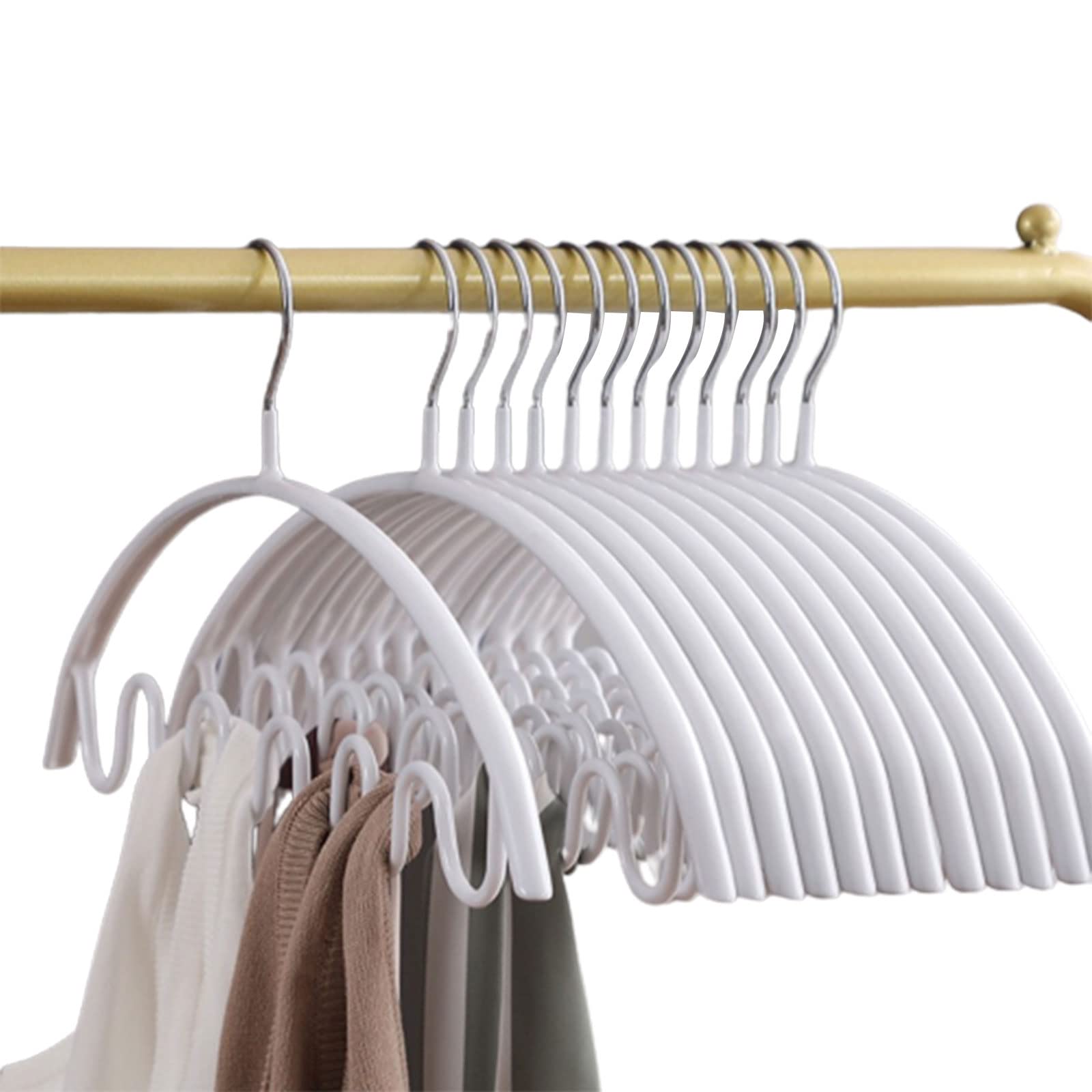 Tsophreniq 10pcs Multifunctional Clothes Hangers Drying Rack Closet Organizers Space Saving Storage Rack for Scarves Ties Clothes Organizer