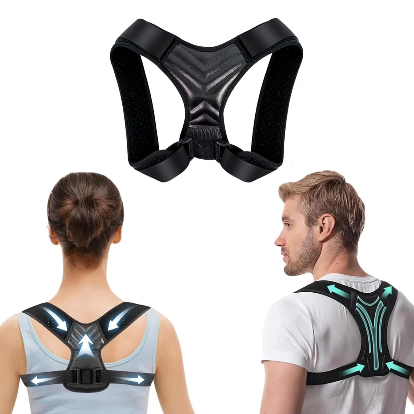 Posture Corrector Back Support Brace for Women and Men Adjustable Upper Shoulder Straightener Relieve Shoulder Neck and Back