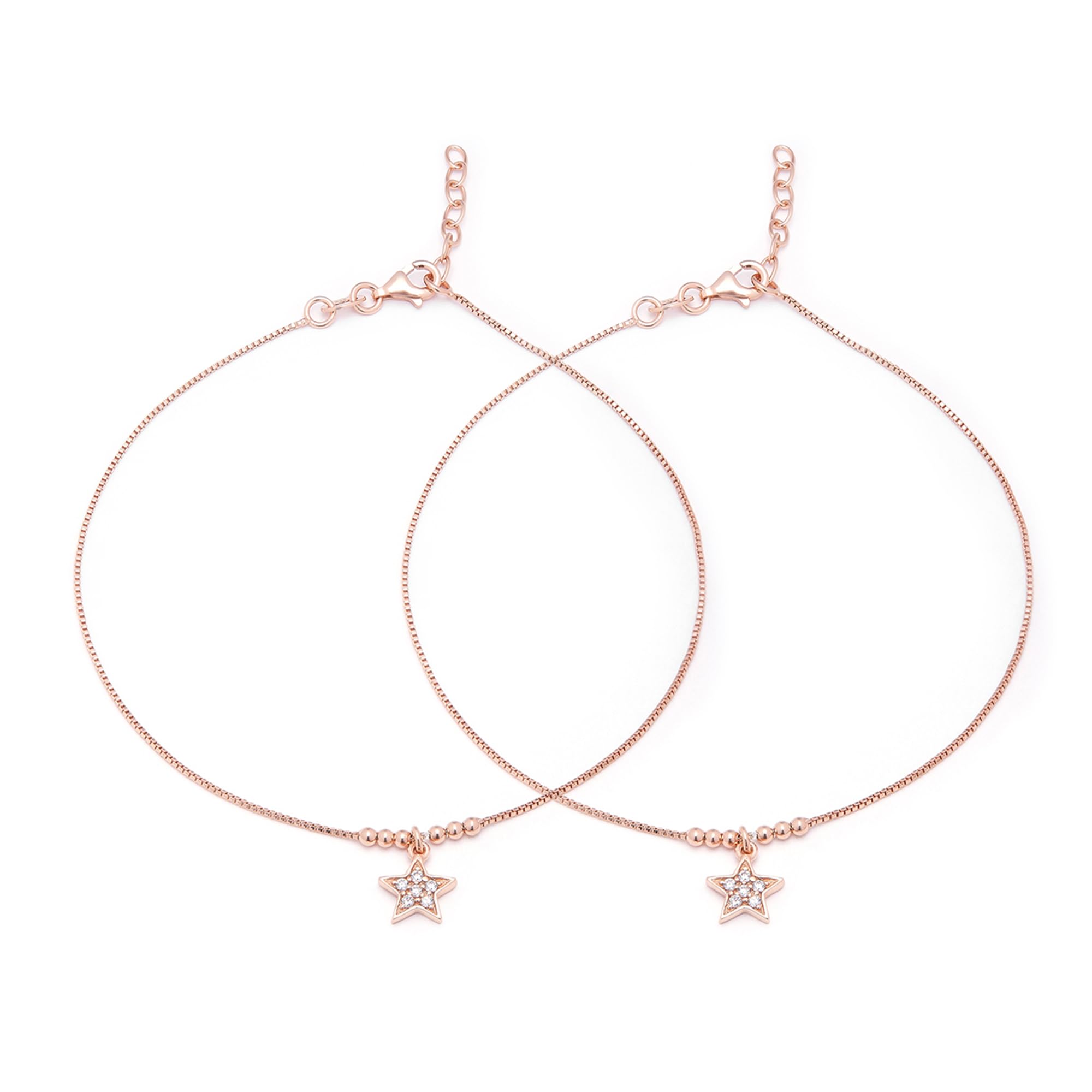 See full amazon price history chart for ZAVYA 925 Sterling Silver Cubic Zirconia CZ Designer Star Rose Gold Plating Anklet (Pair) | Gift for Women & Girls | With Certificate of Authenticity & 925 Hallmark ZAVYA 925 Sterling Silver Cubic Zirconia CZ Designer Star Rose Gold Plating Anklet (Pair) | Gift for Women & Girls | With Certificate of Authenticity & 925 Hallmark (B0BJ2RM7ST) Amazon Price History, Amazon Price Tracker