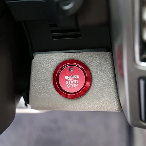 Miniatura 7 de Xotic Tech - Cubierta de aluminio con botón de parada del motor y anillo envolvente compatible con Ford F-150 Raptor Explorer Fusion Expedition Edge