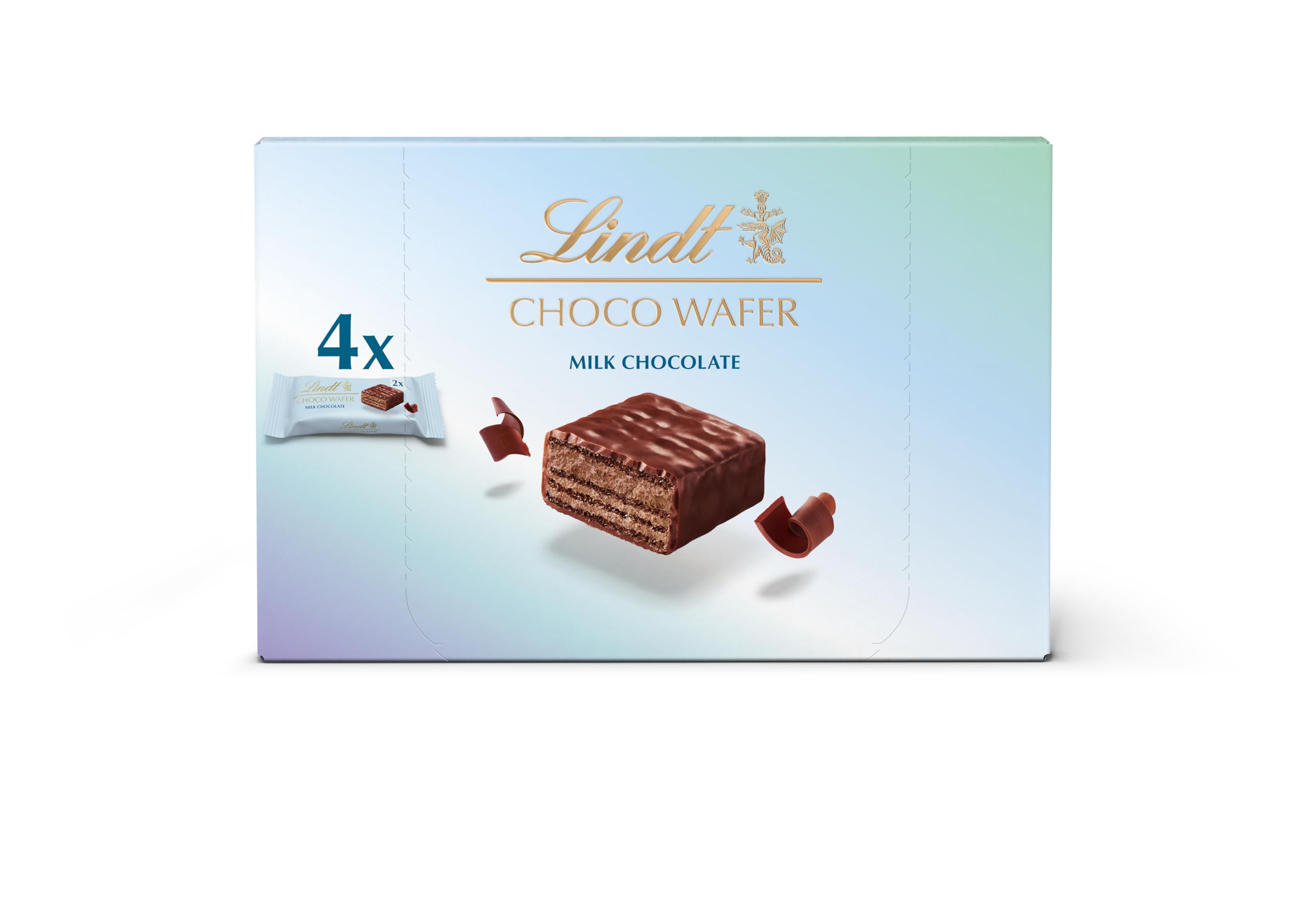 Lindt Choco Wafer Milk Chocolate Multipack, 104 grams