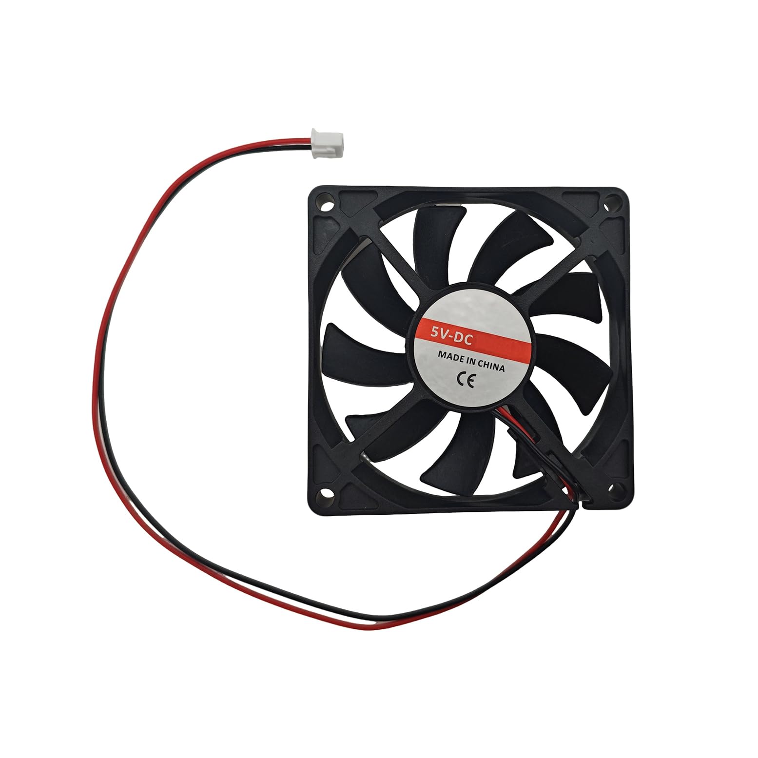 JZK Ventilador de refrigeración 8 cm DC 5 V sin escobillas, ventilador 8015, ventilador de 80 mm de 2 polos, 80 x 80 x 15 mm, mini ventilador silencioso con cables, impresora 3D ventilador de